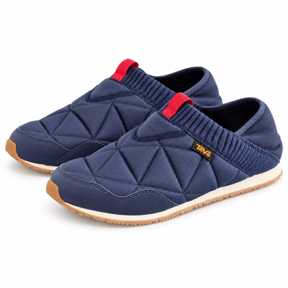 Teva ReEmber Mens 10 Navy Blue Quilted Gorpcore Collapsible Heel Sustainable